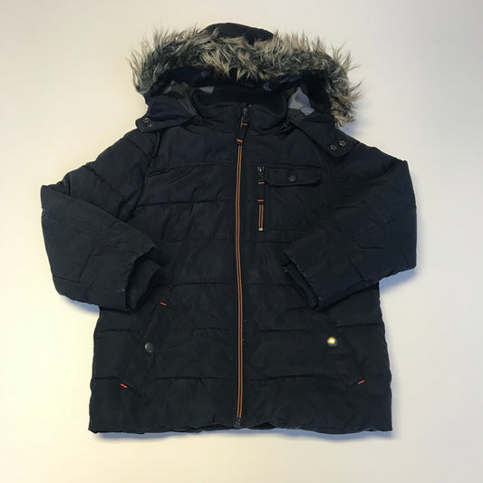 Nutmeg Navy Blue Puffer Parka Jacket Age 5