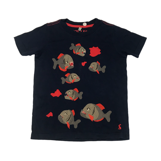 Joules Navy Piranhas T-shirt Age 5
