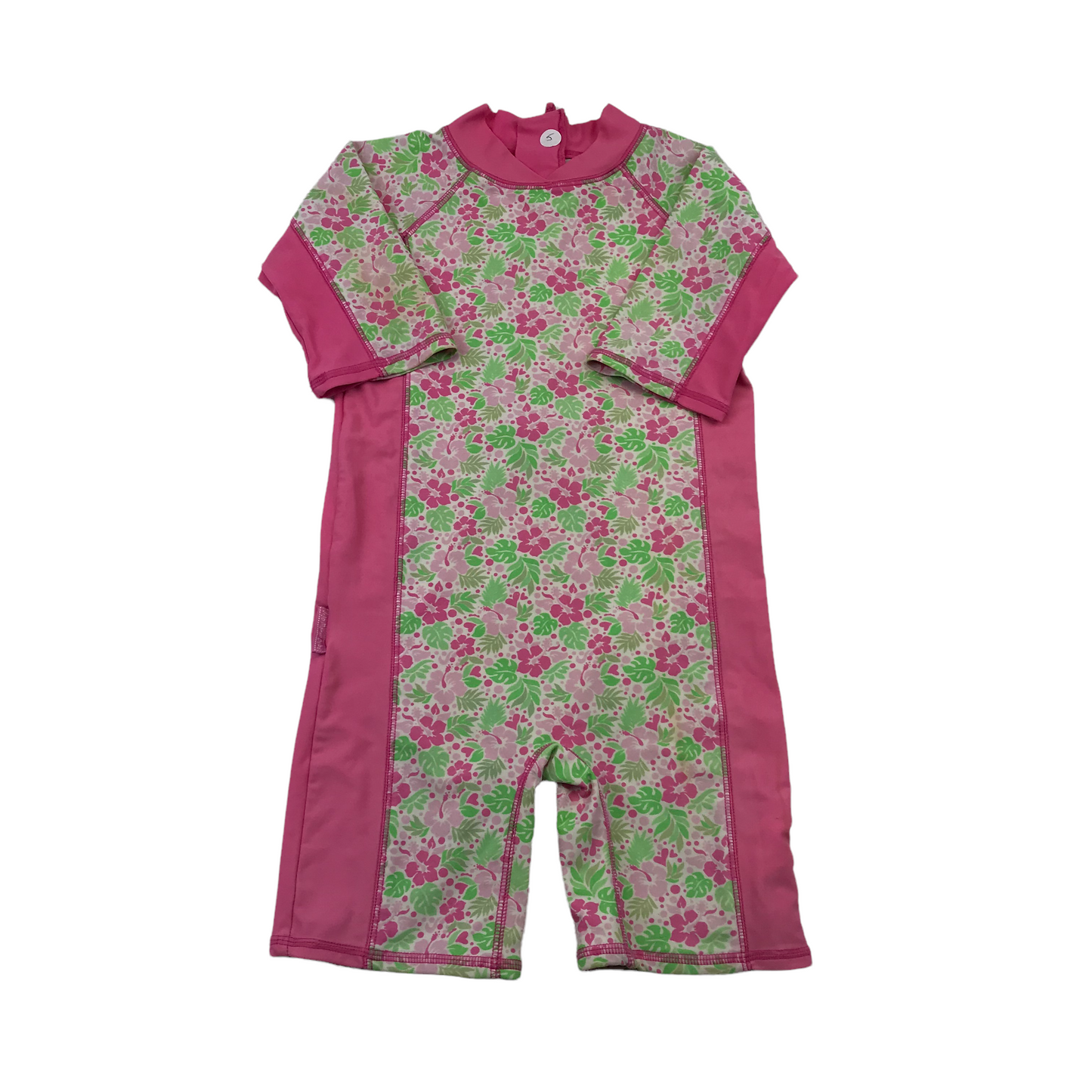 Jojo Maman Bebe Pink Floral 1-Piece Swimsuit Age 5
