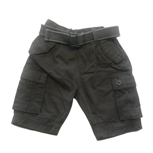 Next Grey Cargo Style Shorts with Belt Age 5