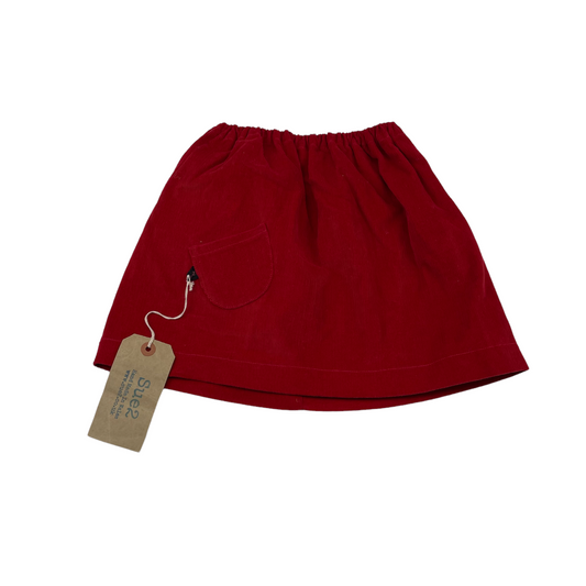 Sue2 Red Corduroy Skirt Age 5