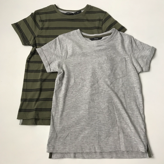 George Grey and Green T-shirts set Age 8