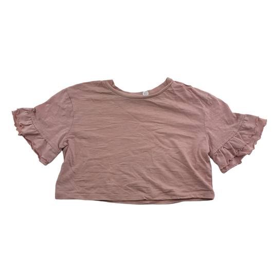 George Pink Frilled Sleeves Crop Top Age 6