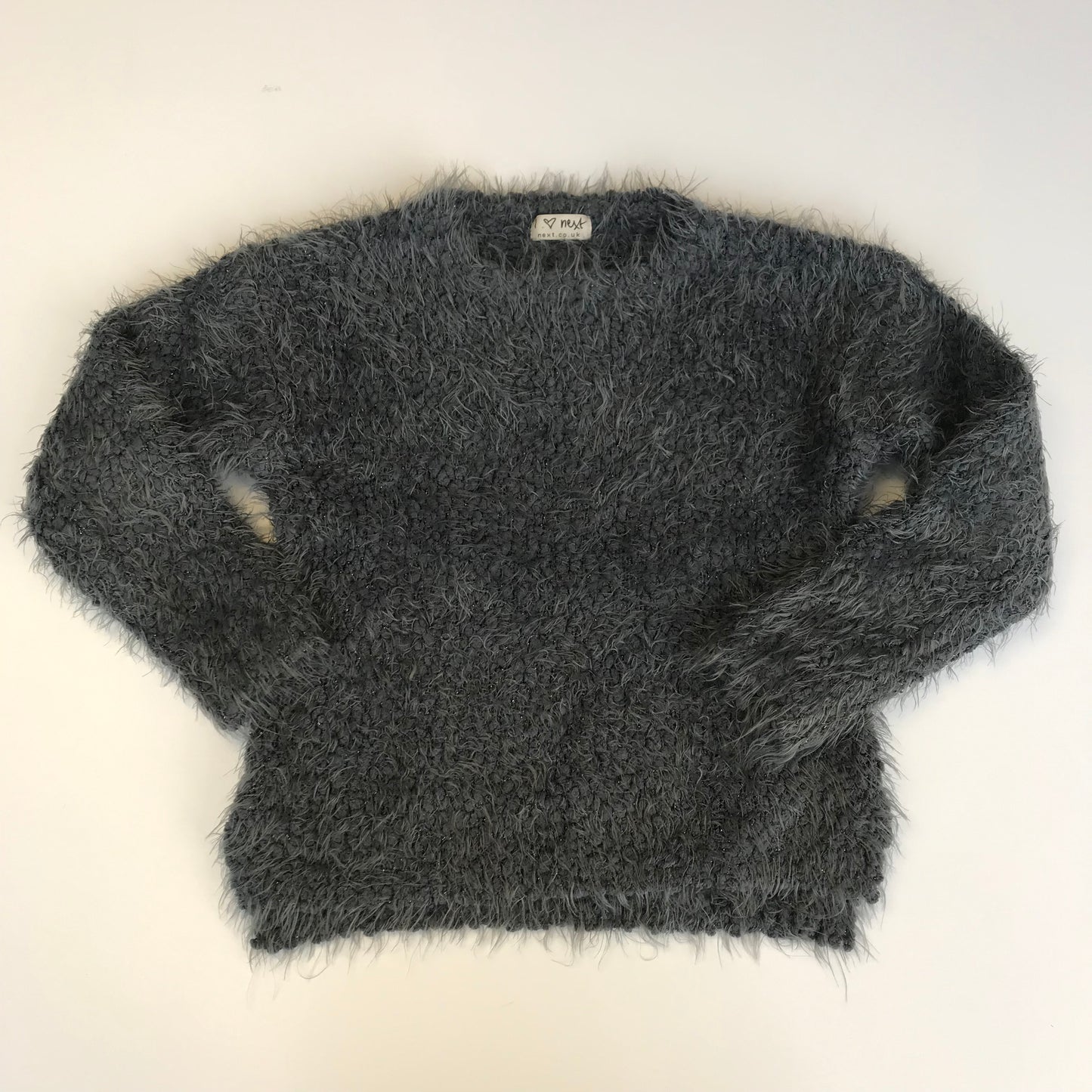 Next Grey Fluffy Jumper Age 6