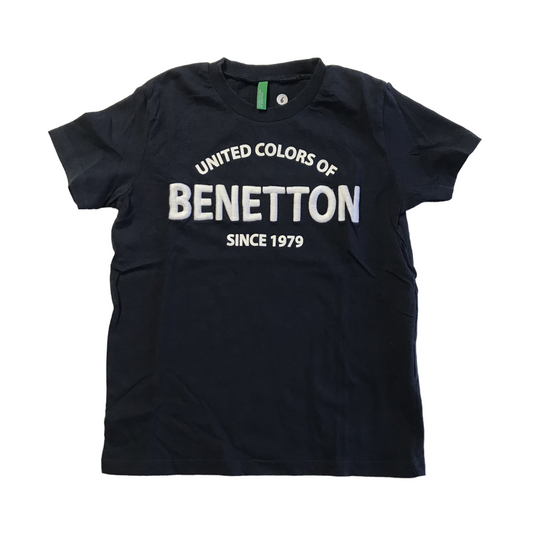 Benetton Navy Blue Print T-shirt Age 6