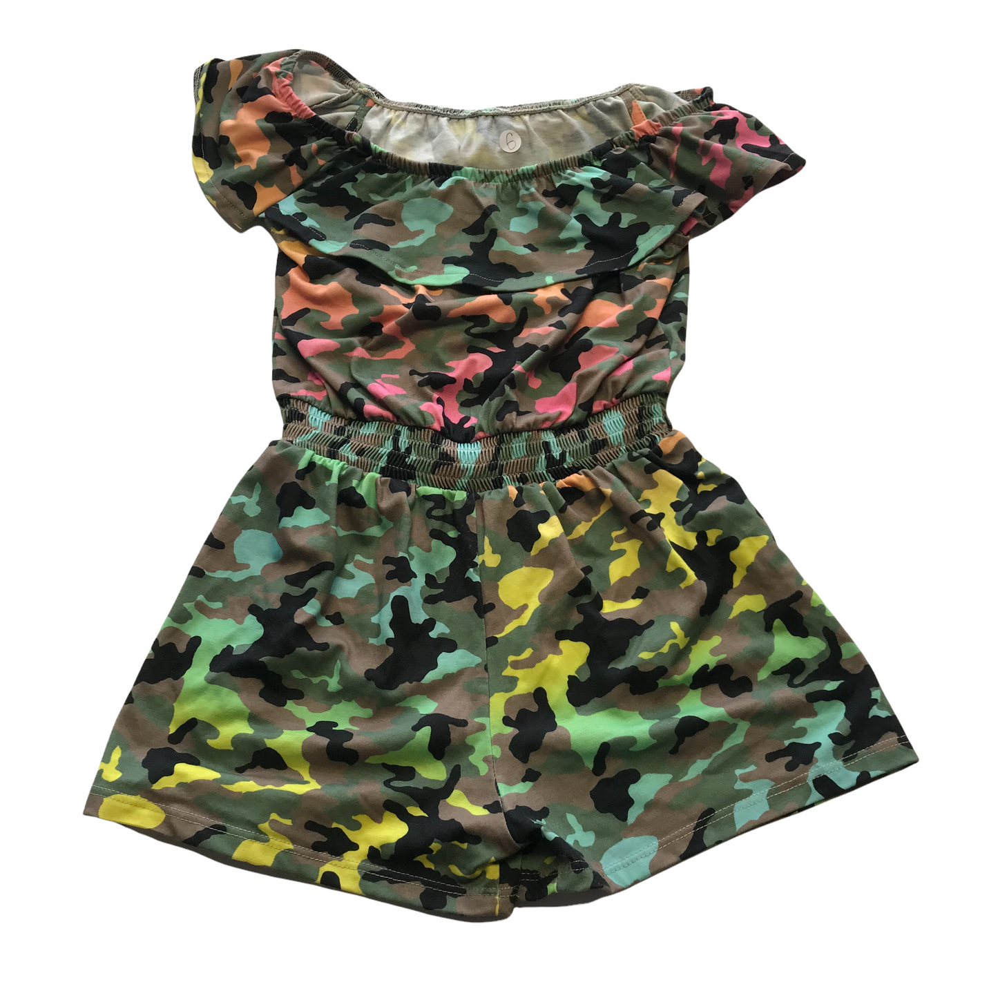 River Island Colourful Camo Playsuit Age 6