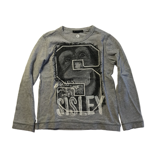 Sisley Grey Print T-shirt Age 6
