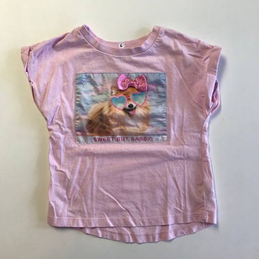 T-shirt - Pink Dog - Age 6