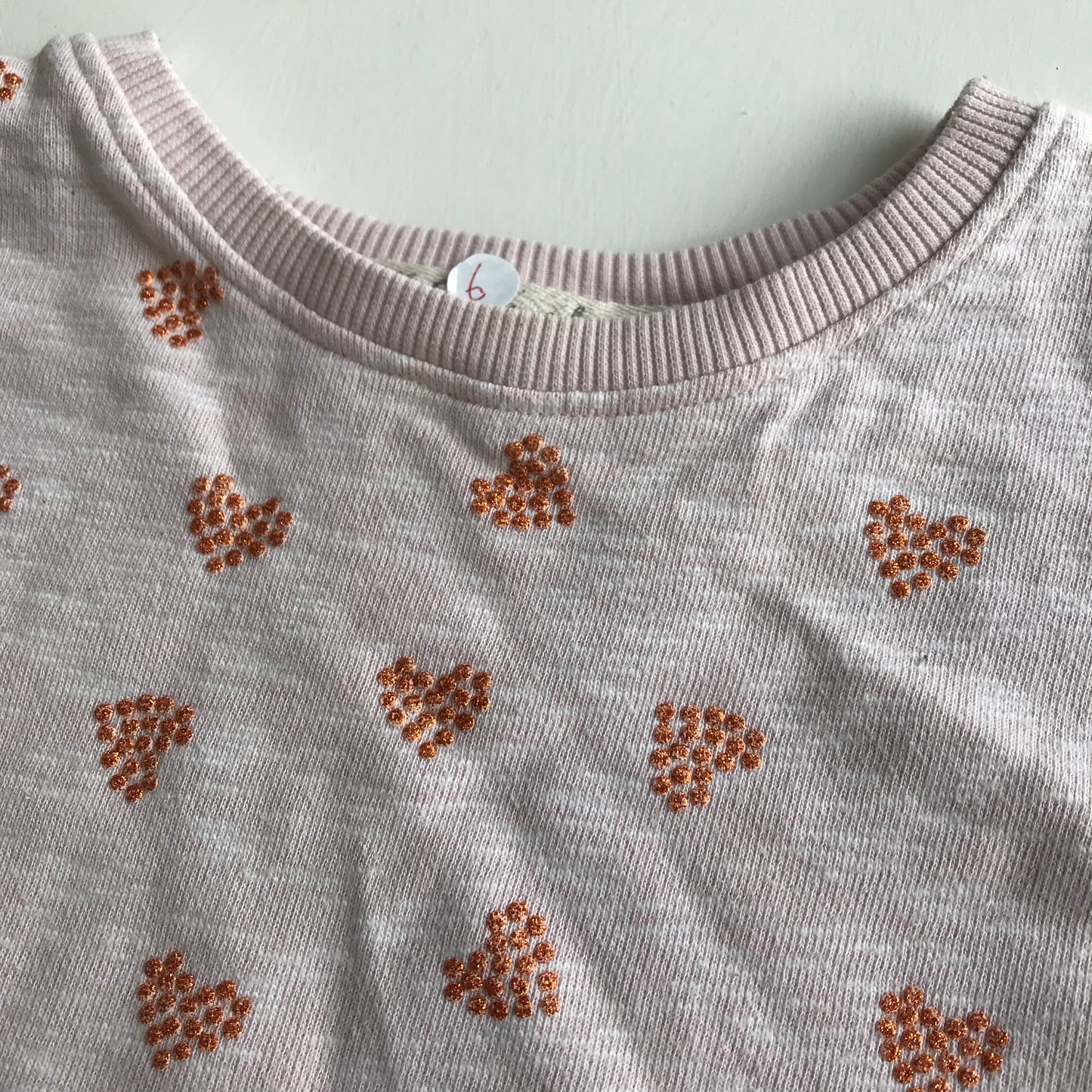 Sweatshirt - Hearts & Irregular Hem - Age 6