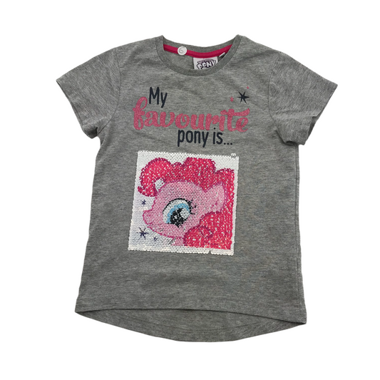 My Little Pony Grey Flip Sequin T-shirt Age 6