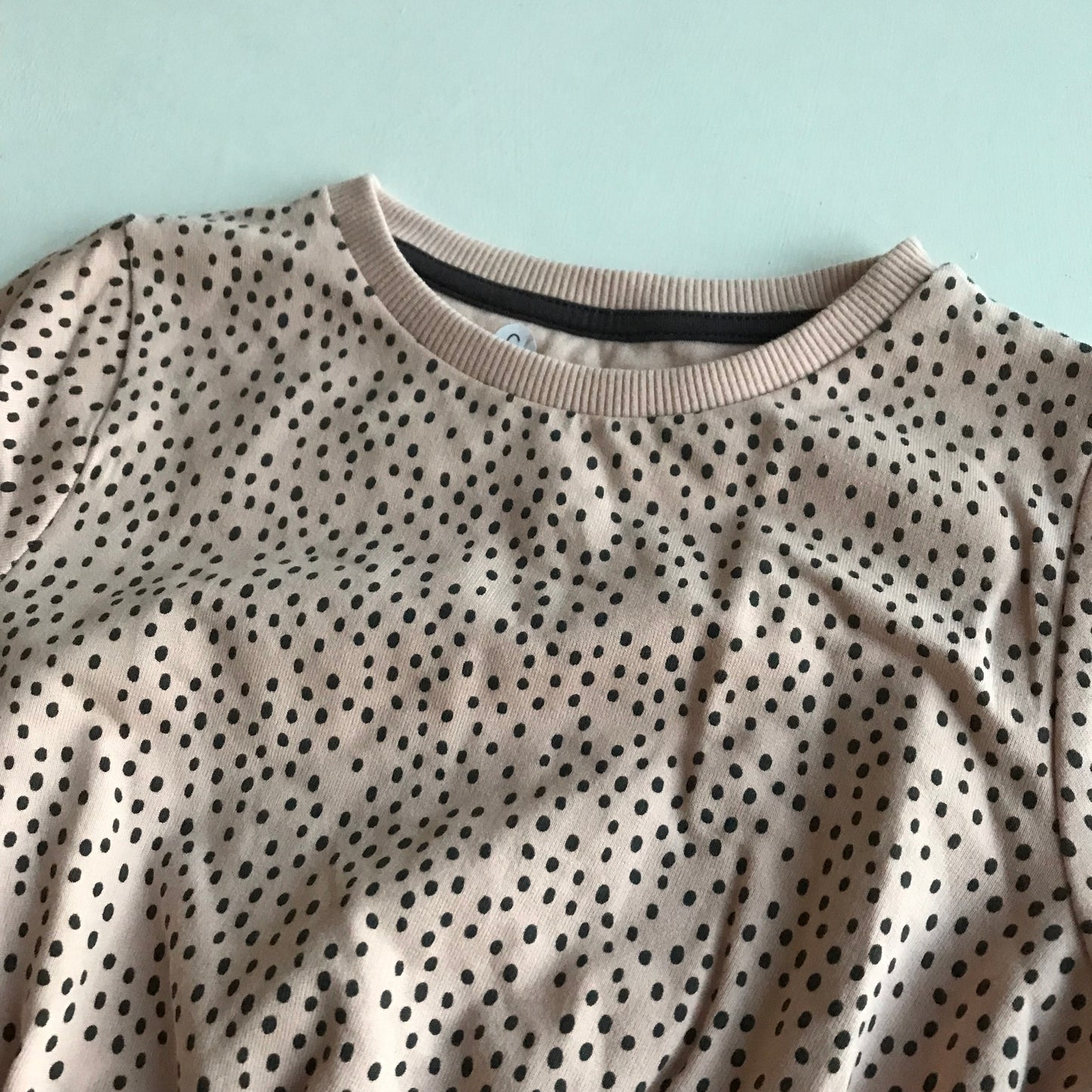 F&F Pink Dotted Jersey Dress Age 6