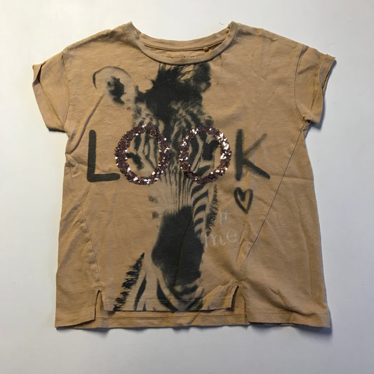 T-shirt - Brown Zebra - Age 6