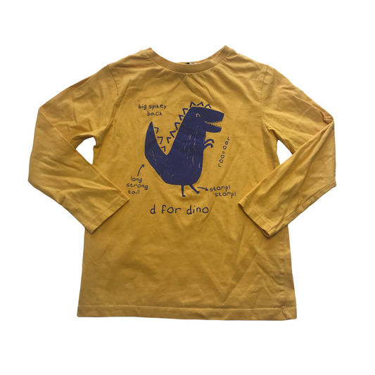 George Yellow Dinosaur Long Sleeve T-shirt Age 6