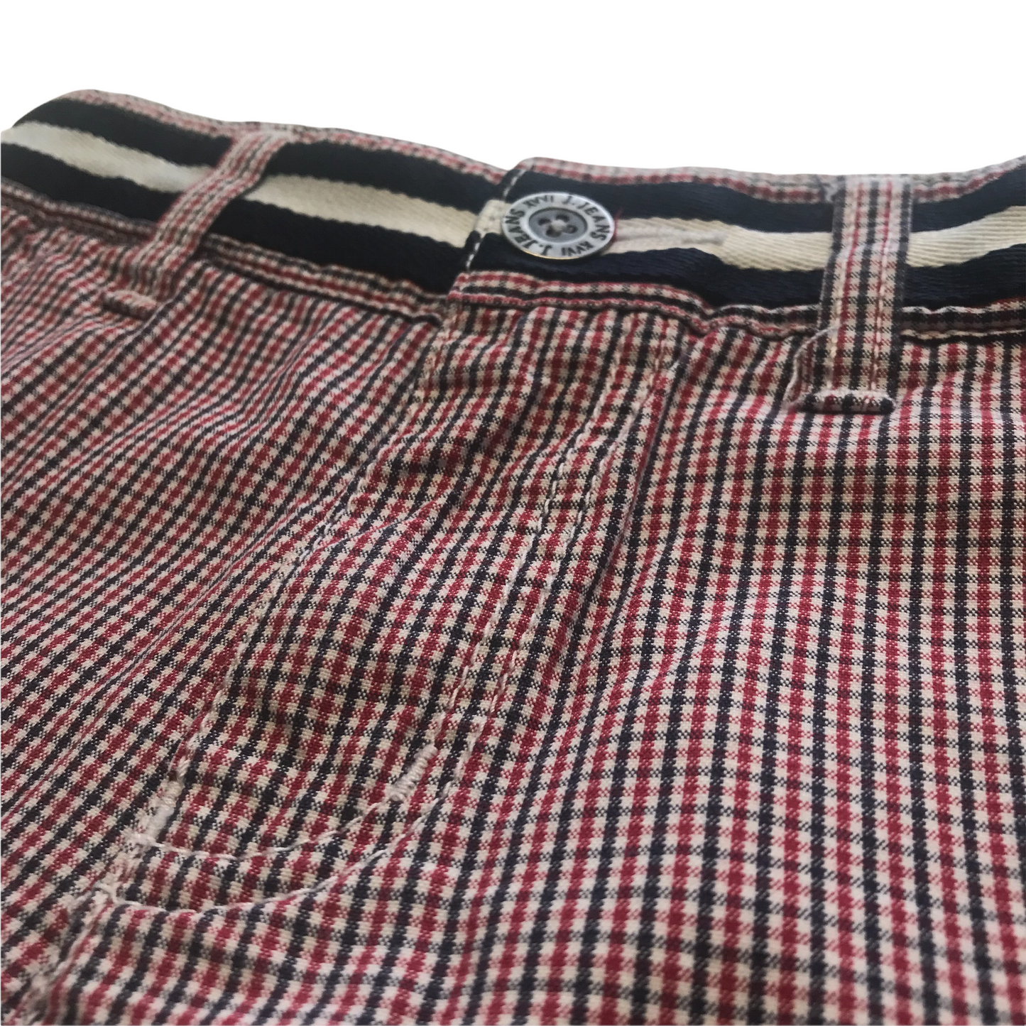 Jasper Conran Red and Navy Checked Shorts Age 6