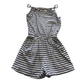 F&F Black and White Stripy Cotton Playsuit Age 6