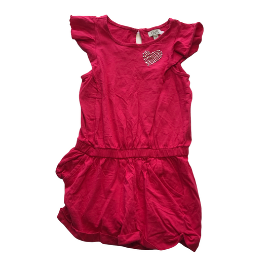 OVS Pink Heart Detail Playsuit Age 6