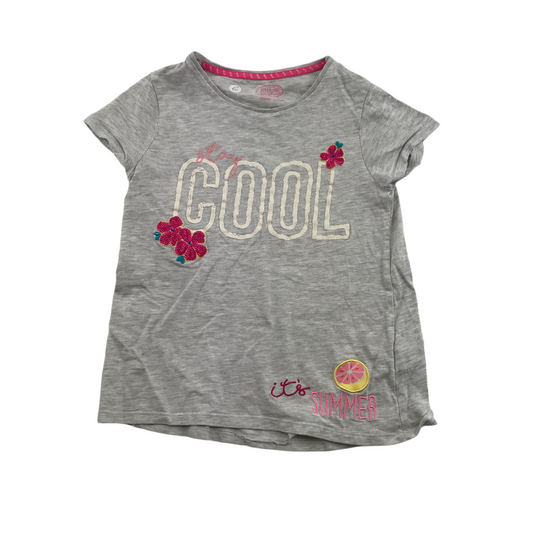 F&F Grey COOL Floral T-shirt Age 6