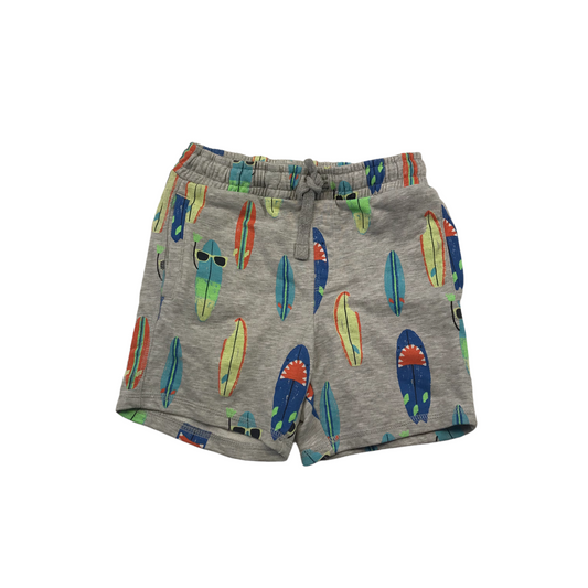 M&S Grey Surf Board Jersey Shorts Age 6