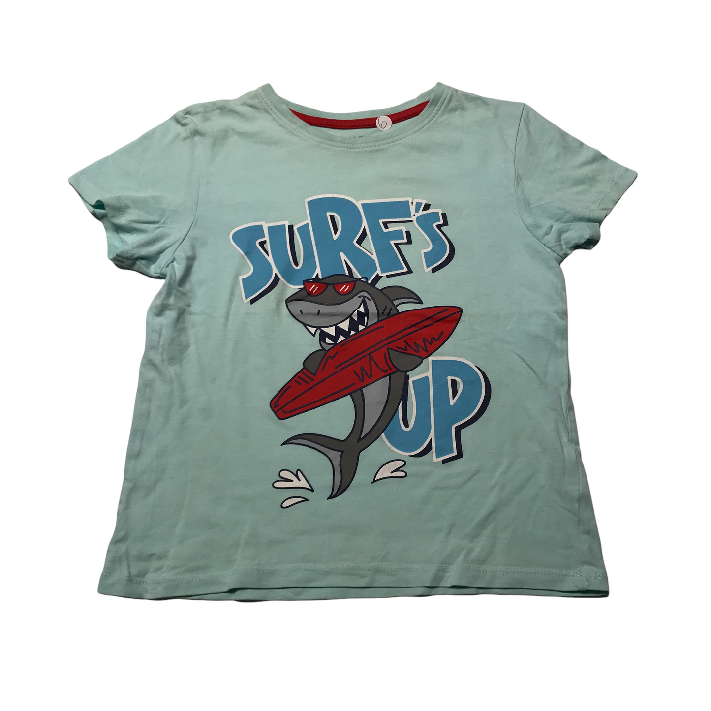 Primark Light Blue Shark T-shirt Age 6