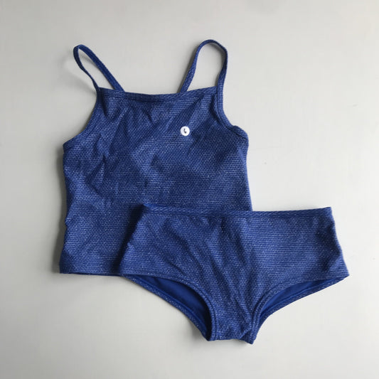 Blue Pattern 2-piece Swimsuit Age 6