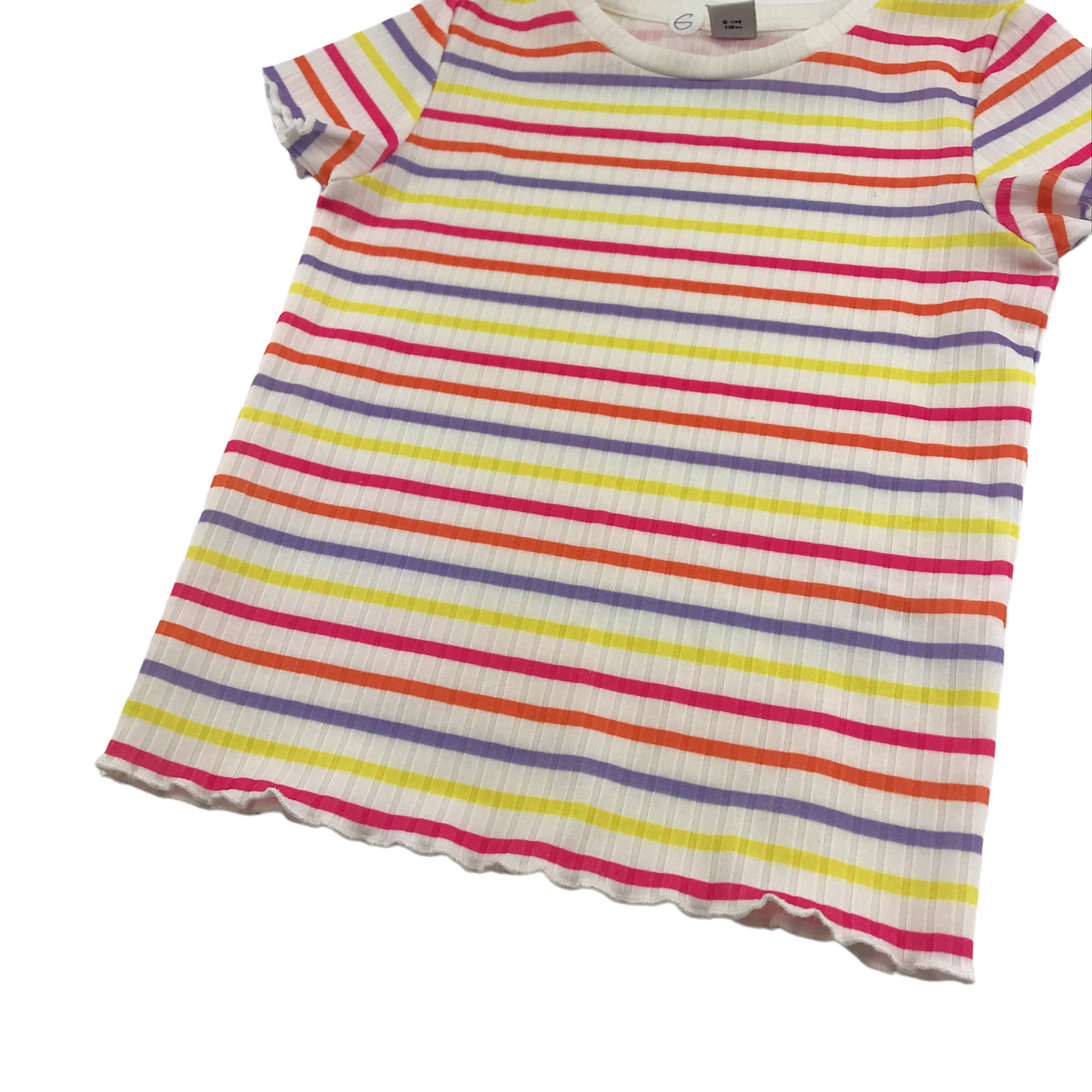 Tu White Multicoloured Stripy T-shirt Age 6