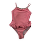 Primark Bright Pink and White Stripy Swimsuit Age 6