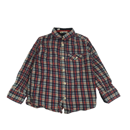 John Lewis Red and Blue Checked Shirt Age 6
