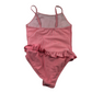 Primark Bright Pink and White Stripy Swimsuit Age 6