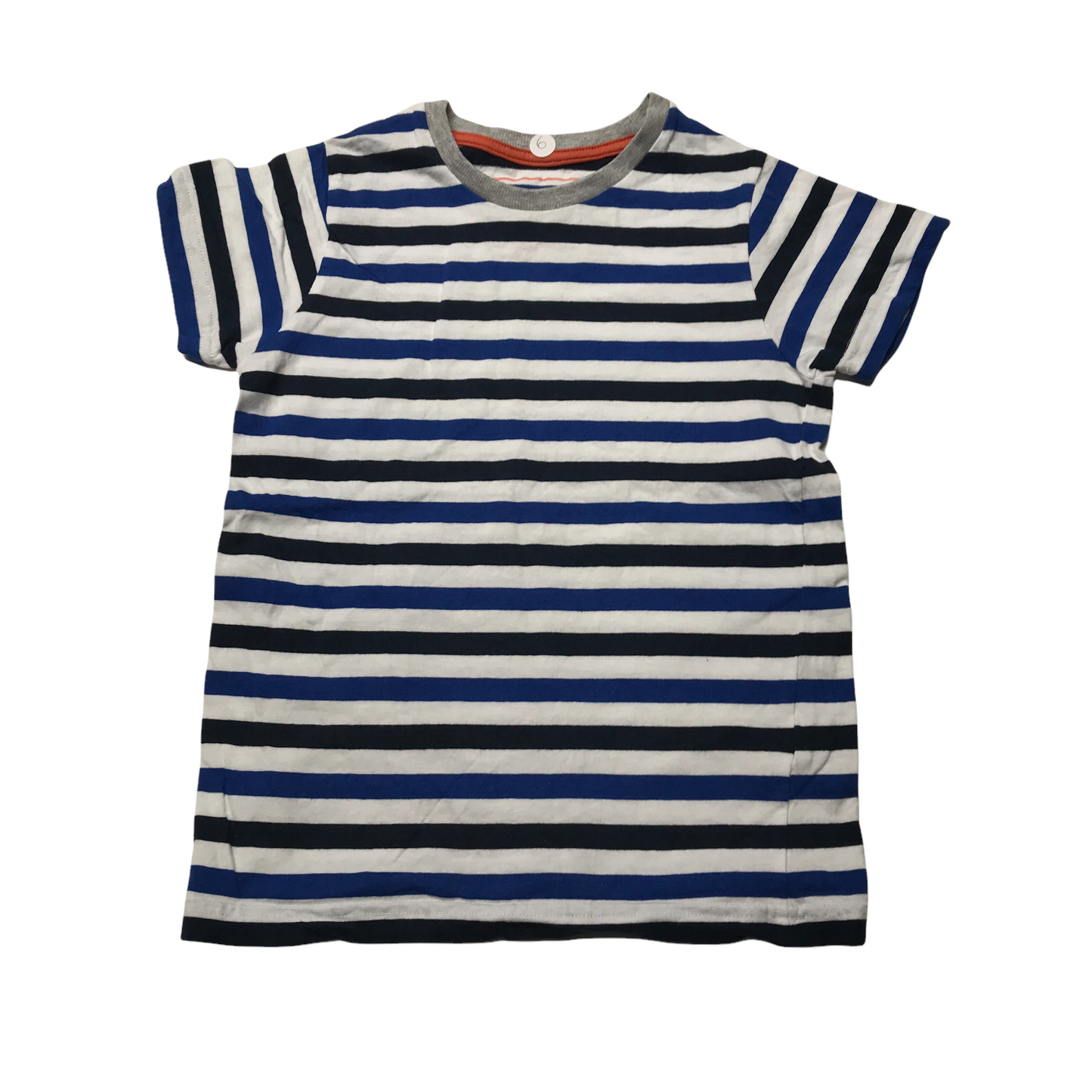 Matalan Black and Blue Stripy T-shirt Age 6