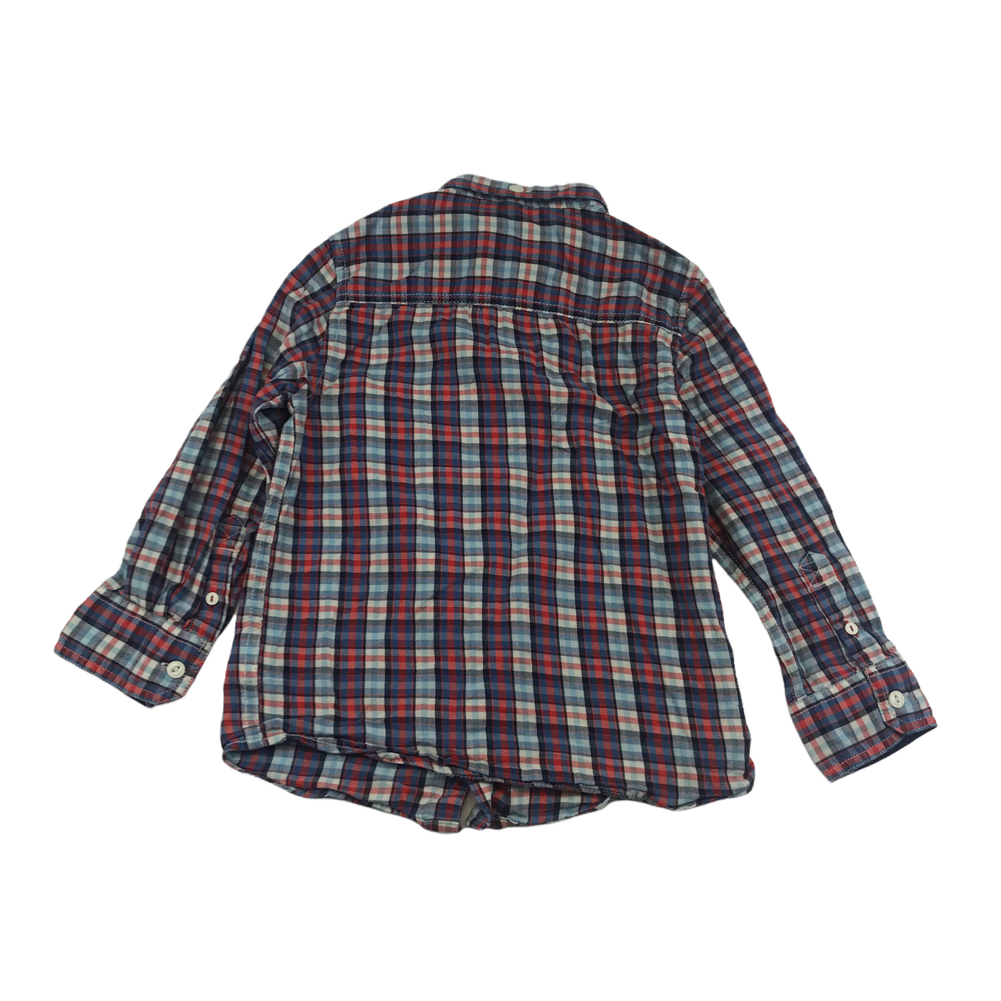 John Lewis Red and Blue Checked Shirt Age 6