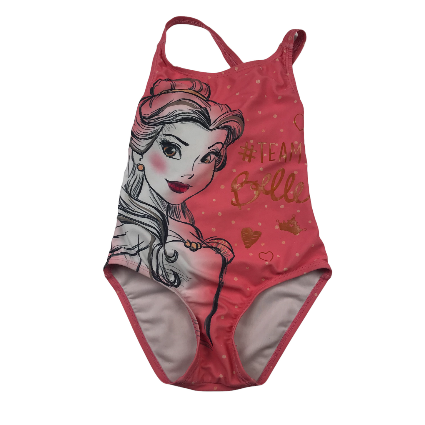 Disney Beauty and The Beast Pink Swimsuit Age 6