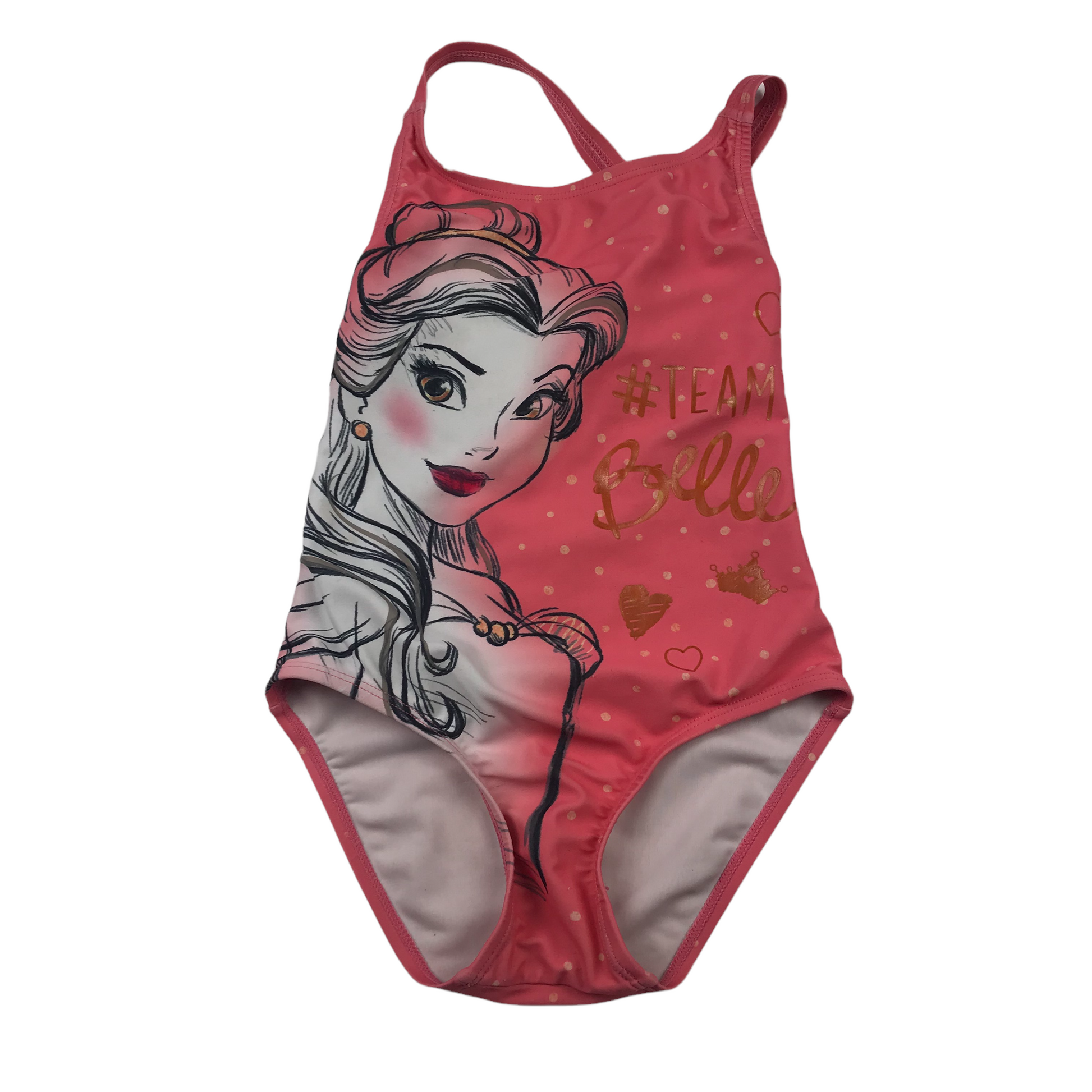 Disney Beauty and The Beast Pink Swimsuit Age 6 ApparelXchange CIC