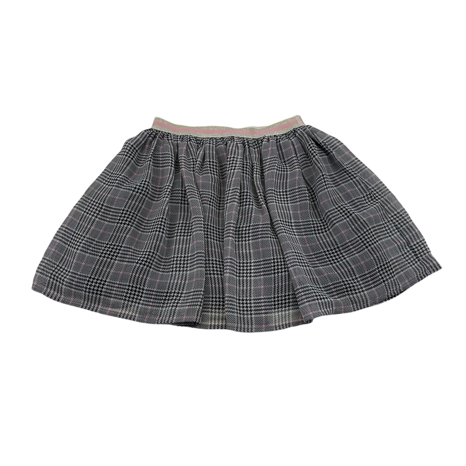 Black and white sales checkered skirt h&m