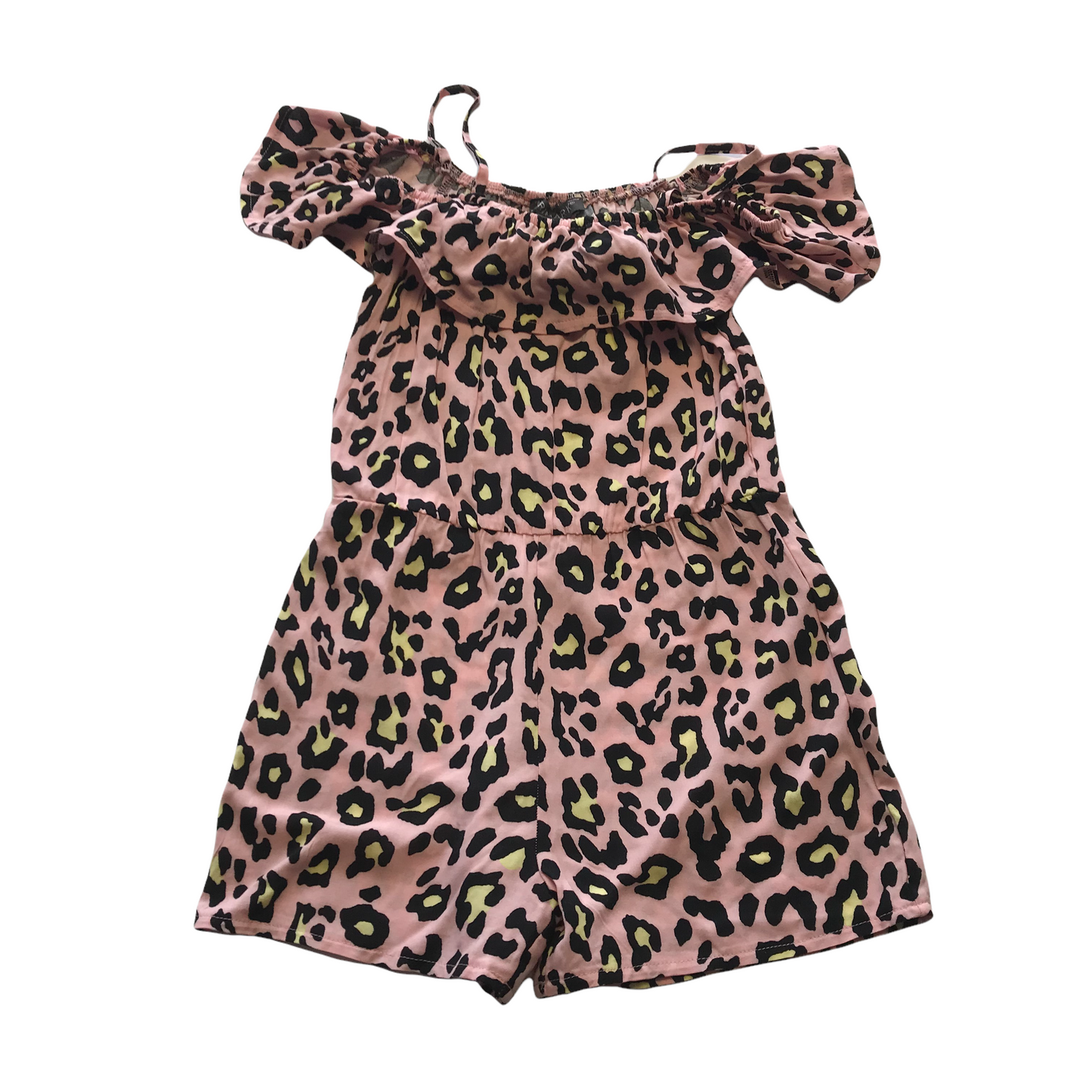 Primark Light Pink Animal Pattern Playsuit Age 6