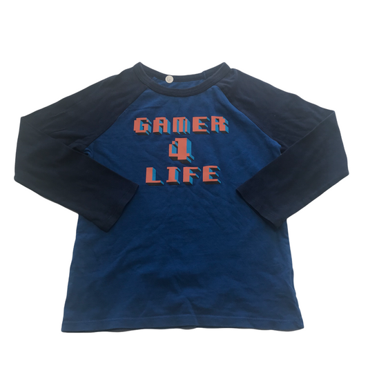 GAP Kids Blue Gamer Long Sleeve T-shirt Age 6