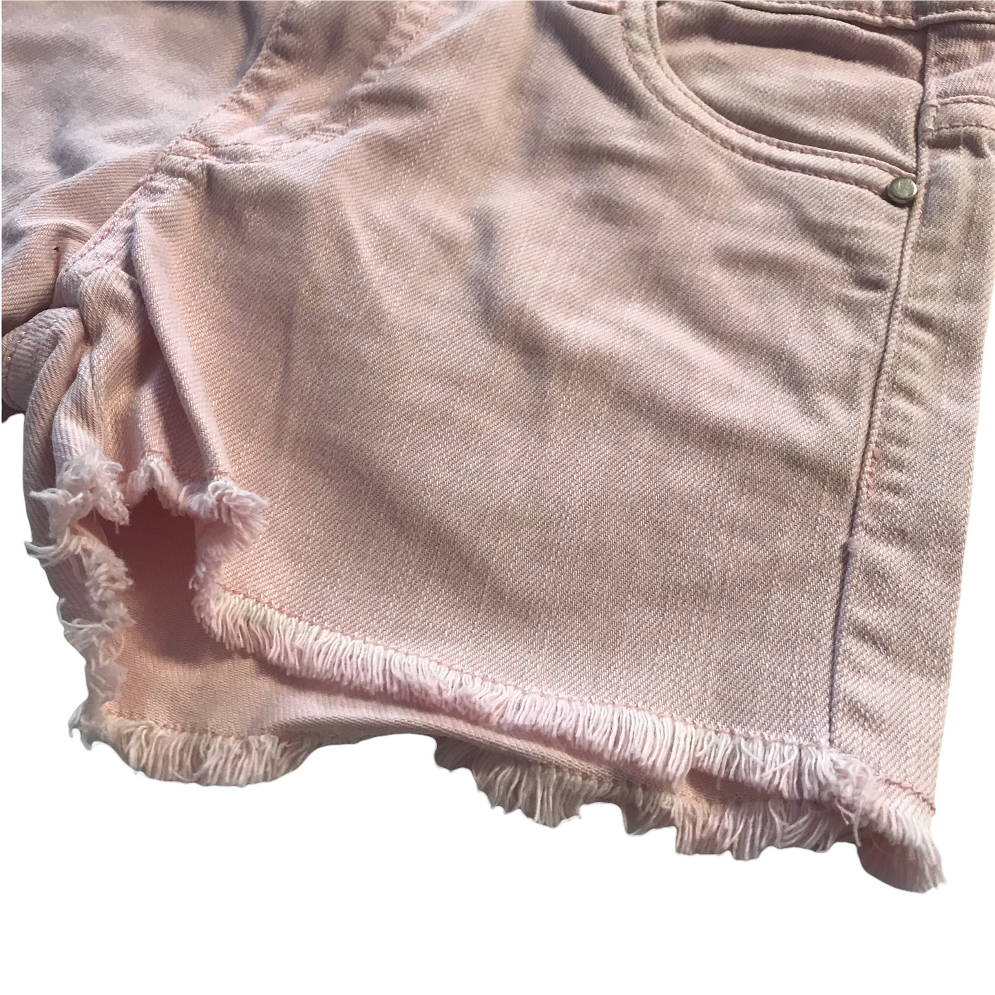 Light Pink Plain Denim Style Shorts Age 6