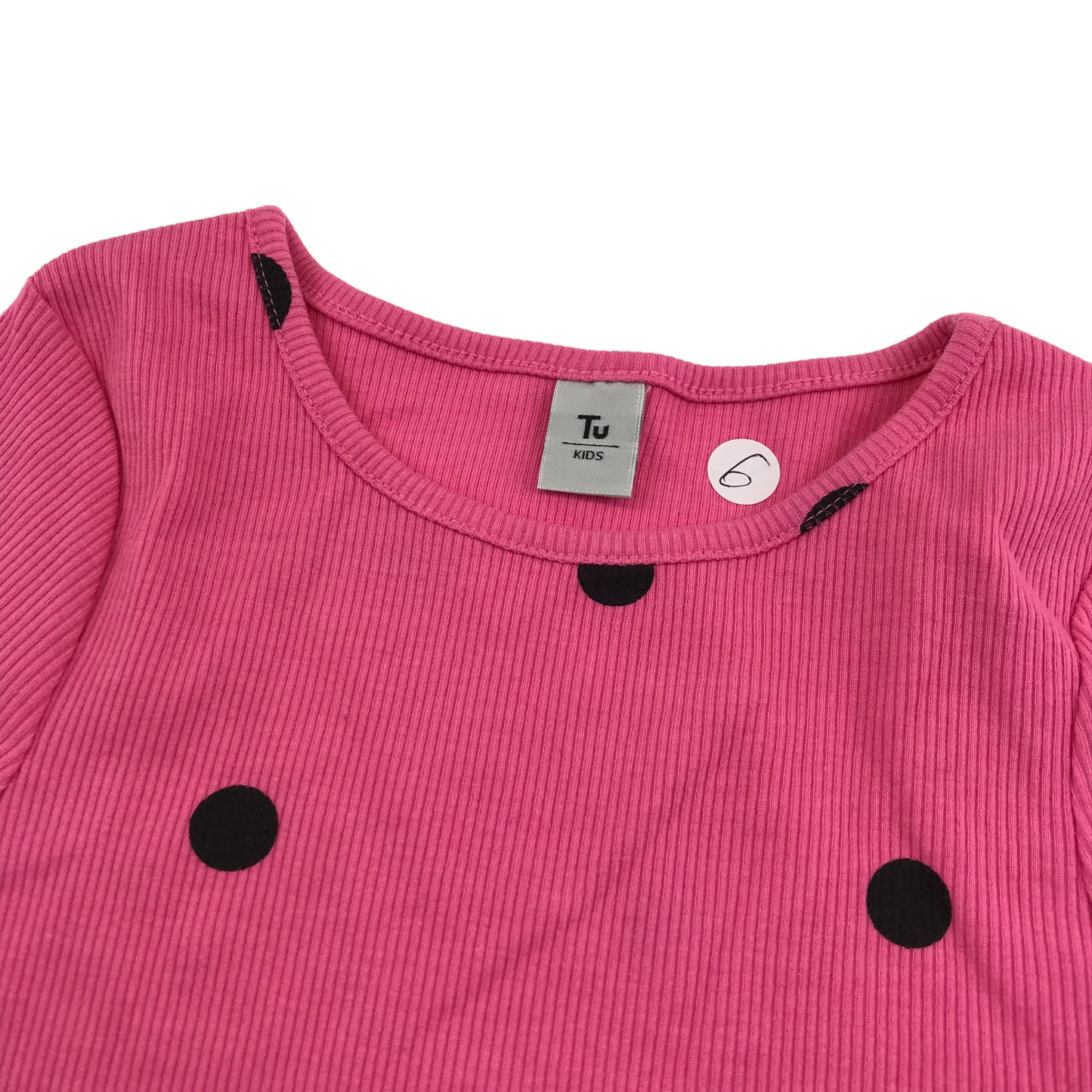 Tu Pink Polka dot T-shirt Age 6