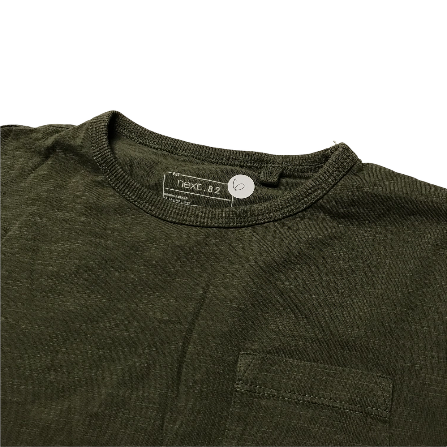 Next Khaki Green Plain T-shirt Age 6