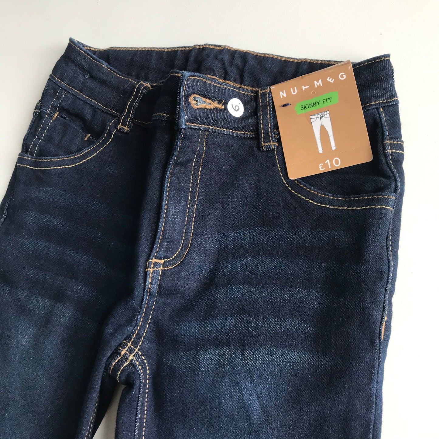 Nutmeg Dark Blue Stretchy Skinny Fit Jeans Age 6