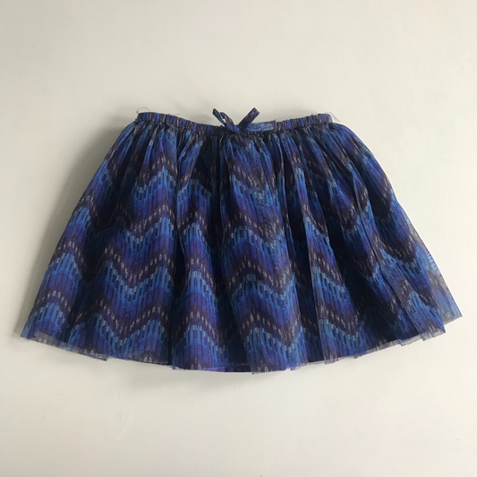 Skirt - Blue Zig Zag Pattern - Age 6