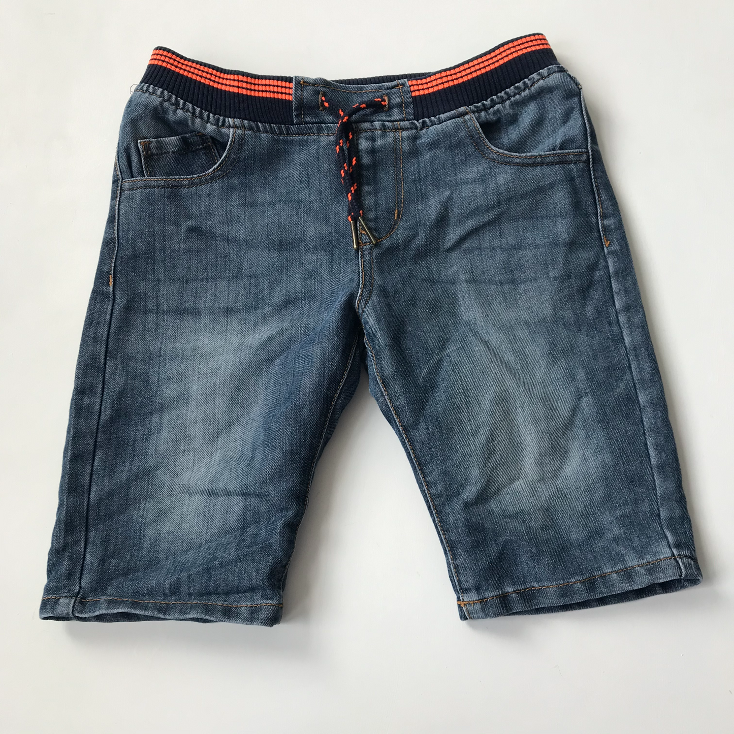 Shorts - Orange & Navy Waistband - Age 9