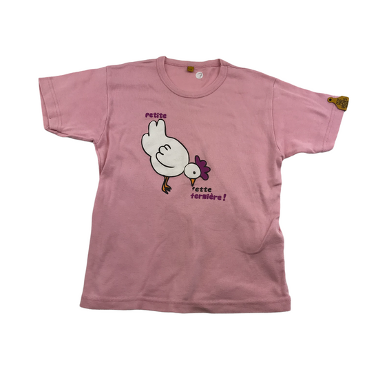 Pink Chicken T-shirt Age 7
