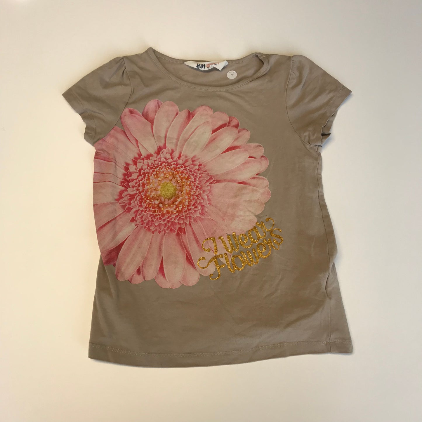 H&M Large Flower T-shirt Age 7