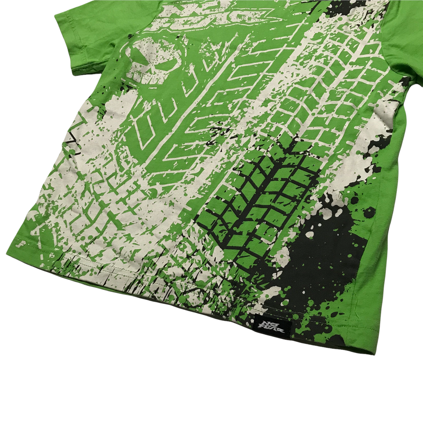 No Fear Green Tread Pattern T-shirt Age 7