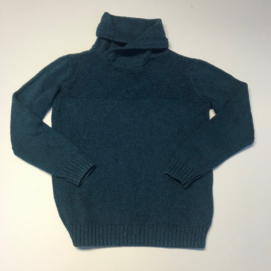 M&S Teal High Collar Jumper Age 7