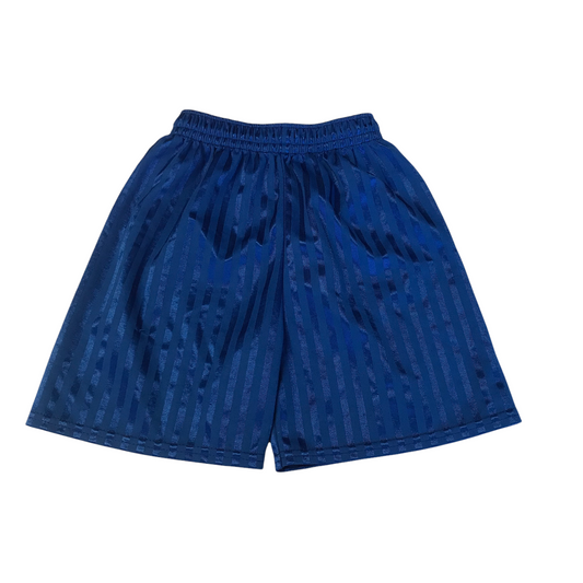 Plain Blue Stripy Sport Shorts Age 7