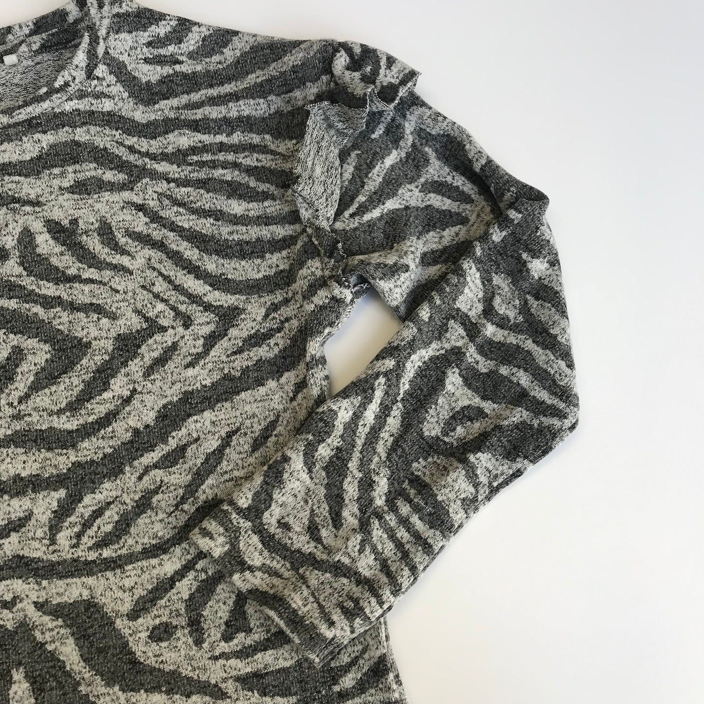 Next Grey Animal Print Jumper Age 7