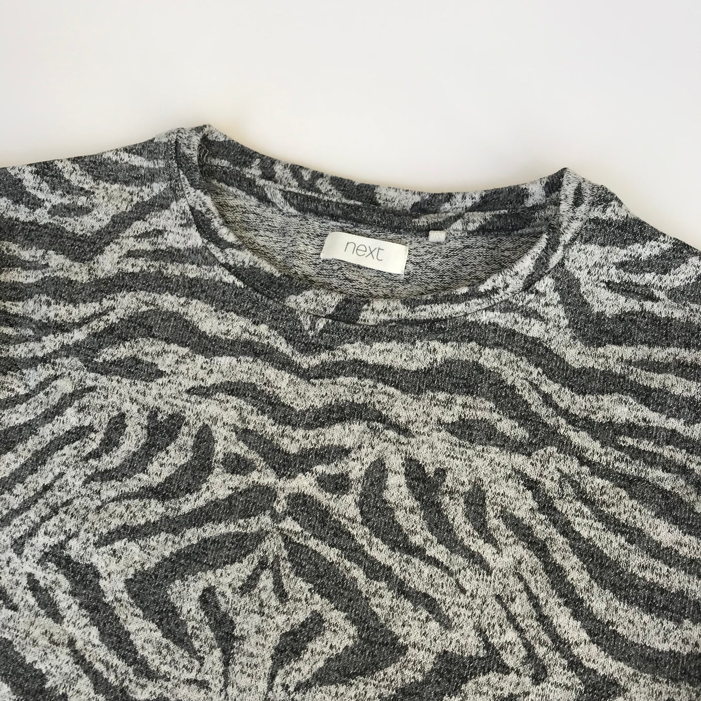 Next Grey Animal Print Jumper Age 7