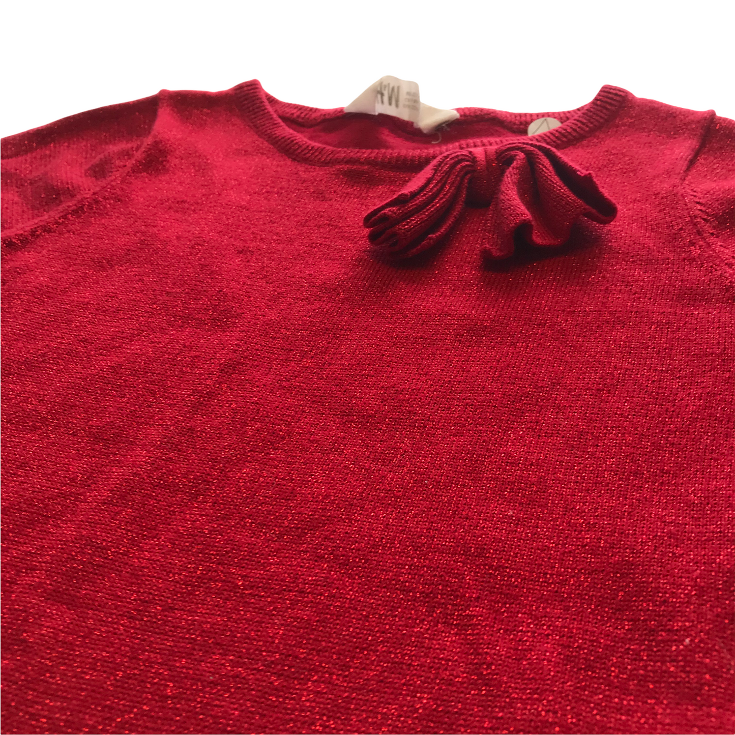 H&M Red Knitted Dress Age 7