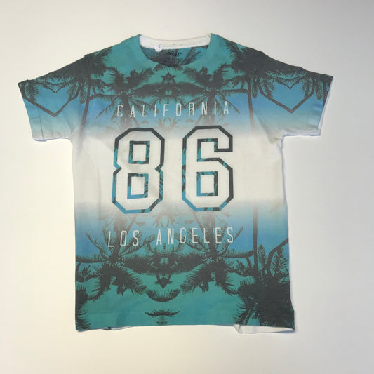 Primark Blue Palm Trees T-shirt Age 7